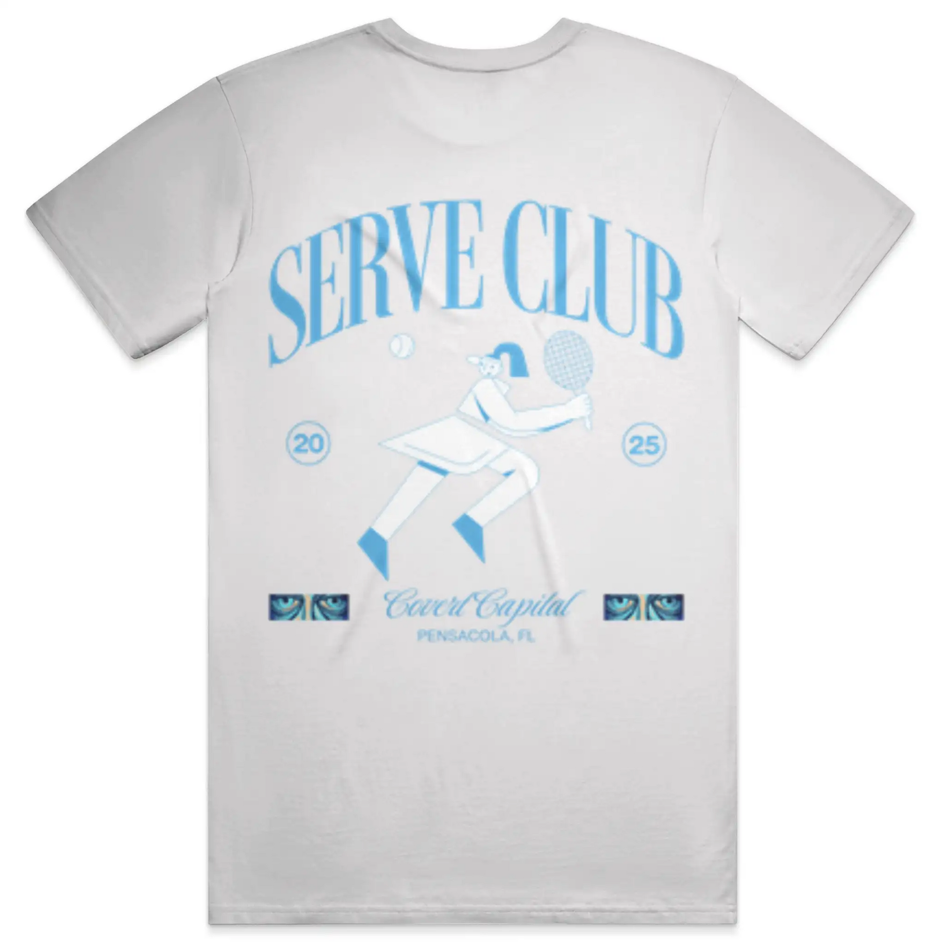 Pcola Serve Club Sky Blue T Shirt