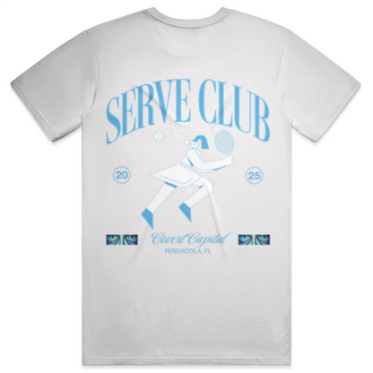 Pcola Serve Club Sky Blue T Shirt