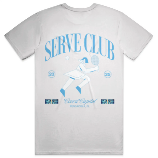 Pcola Serve Club Sky Blue T Shirt