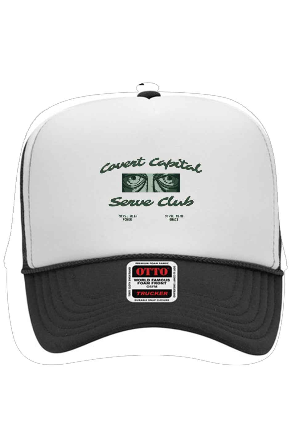 Serve Club 2 5 Panel High Crown Trucker Cap