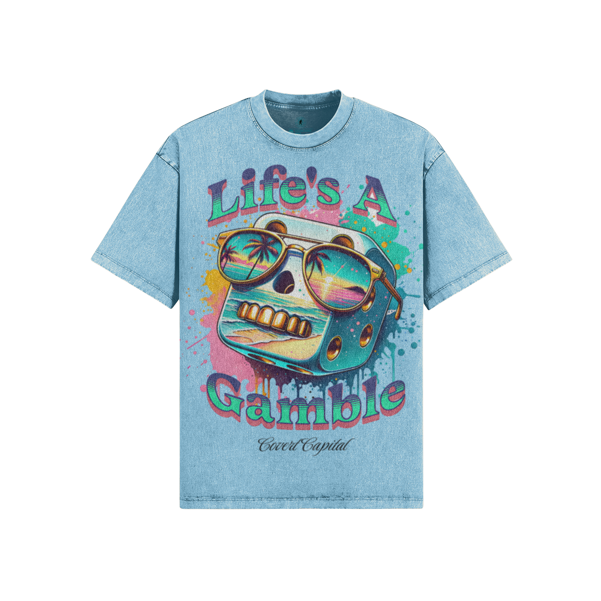 Life's A Gamble Snow Wash Tee
