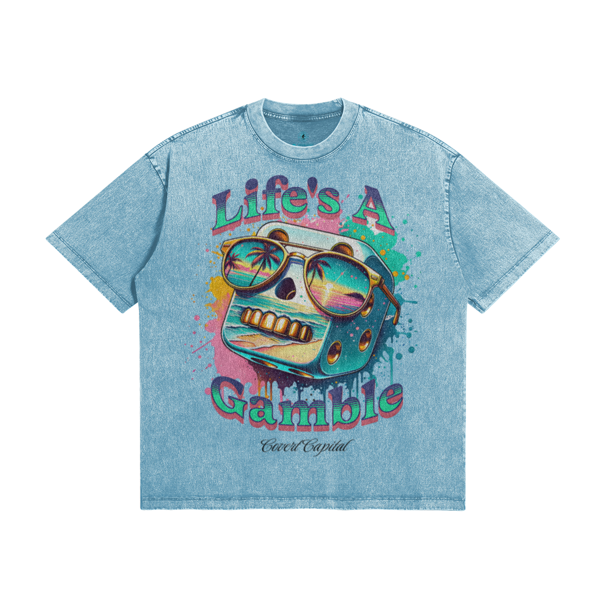 Life's A Gamble Snow Wash Tee